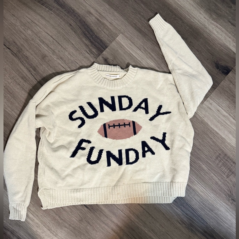 Football Sunday cropped sweater